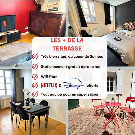 La Terrasse - Parking Gratuit - Fibre - Rdc - Centre Ville Saintes Buitenkant foto